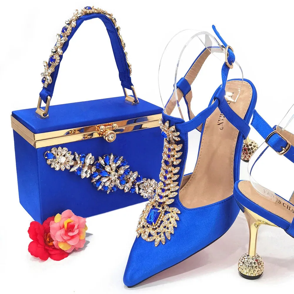 2023 shoes women high heels pumps big bag matching shoe set Italian handbags for ladies