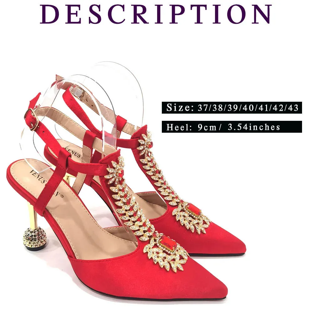 2023 shoes women high heels pumps big bag matching shoe set Italian handbags for ladies