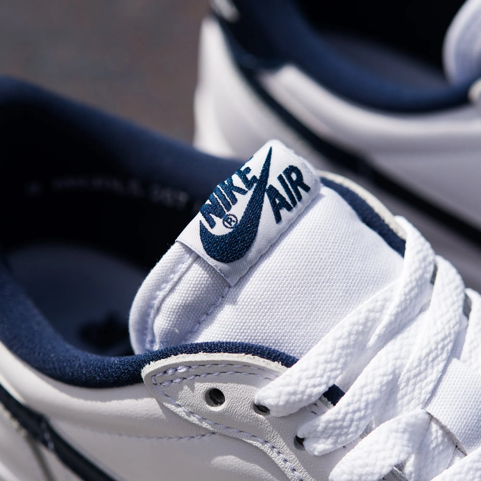 Air Jordan 1 Low '85 'Metallic Blue' - White/Navy
