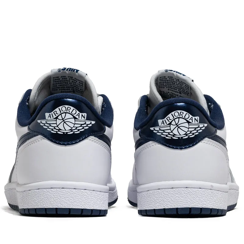 Air Jordan 1 Low '85 'Metallic Blue' - White/Navy