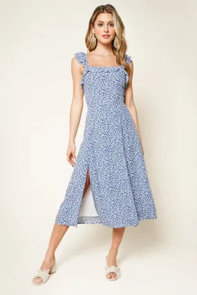 All Mine Floral Print Midi Dress
