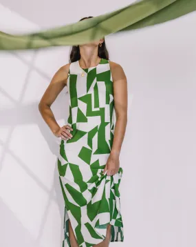 Bella Cross Back | Ivory and Green