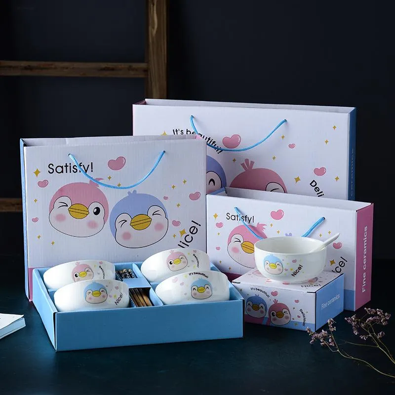 Cartoon Dinnerware Wedding Gift Bowl