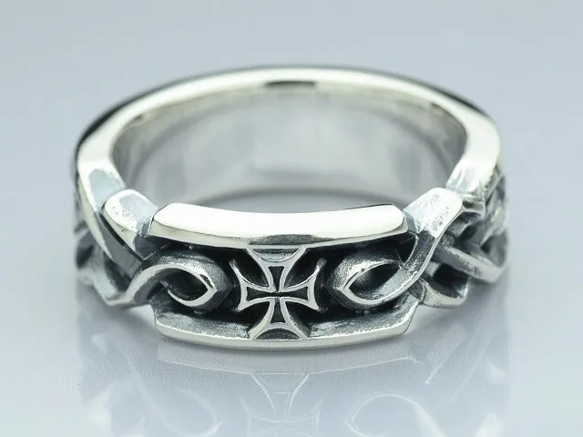 Celtic Chain Cross Ring