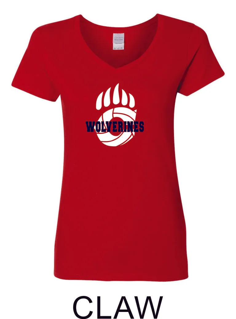 Chap Volleyball Ladies Fit Tee in 4 Designs- Matte or Glitter