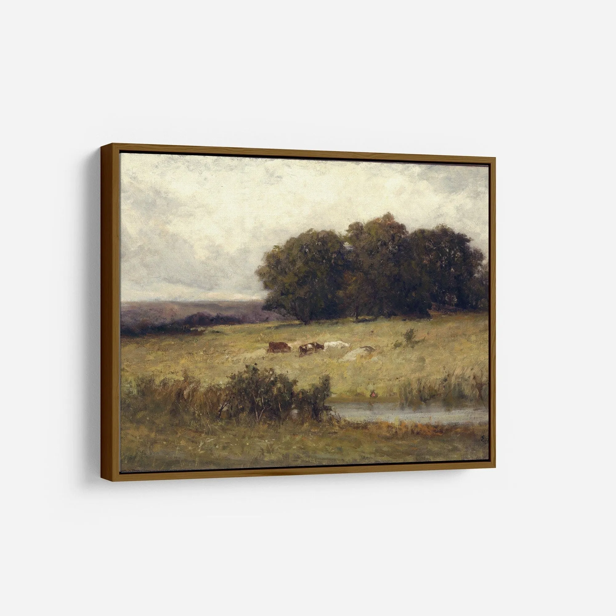 Cows in Field Vintage Wall Art
