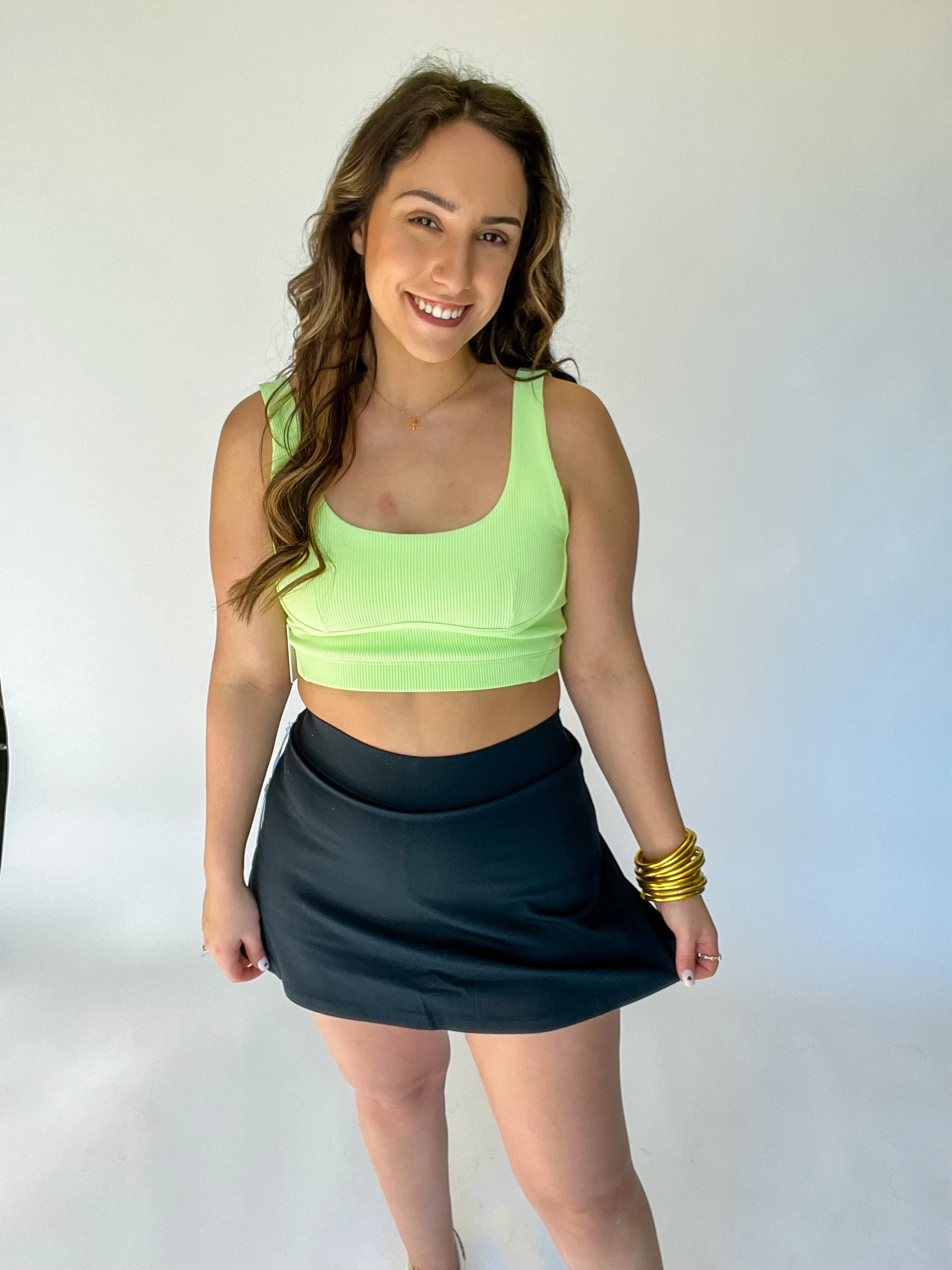 Cream Yoga | Lime Bustier Sports Bra