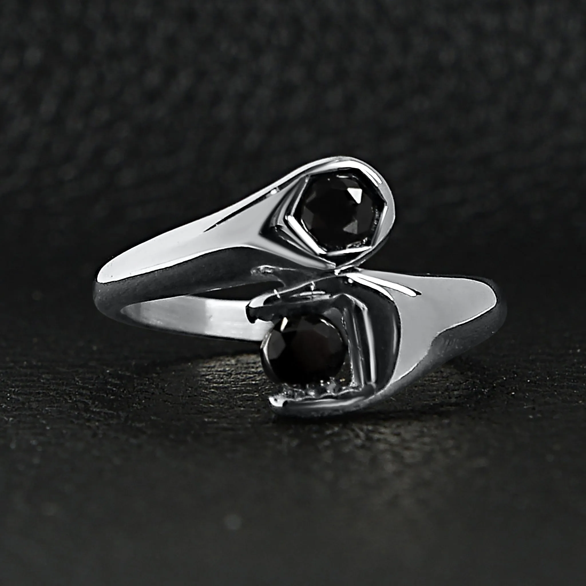 CZ Wrench Polished Stainless Steel Ring / SCR3075