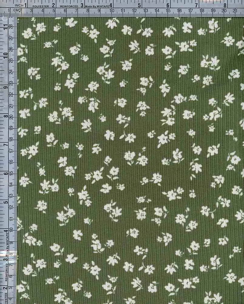 DITSY FLORAL PRINTED ON POLYESTER SPANDEX 4X2 RIB [NFF211218B-026]