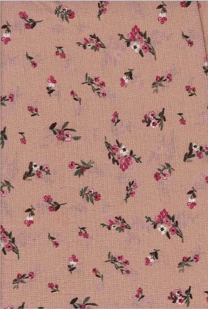 DITSY FLORAL PRINTED ON POLYESTER SPANDEX CRINKLED KNIT GAUZE NFF181207-034