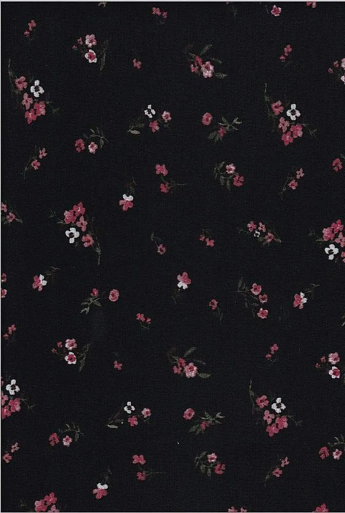 DITSY FLORAL PRINTED ON POLYESTER SPANDEX CRINKLED KNIT GAUZE NFF181207-034