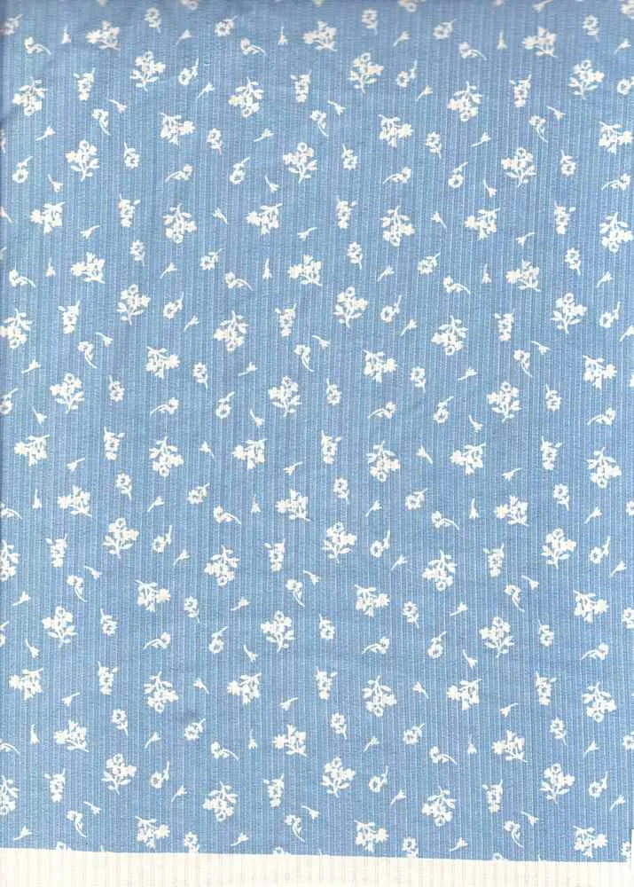 DITSY FLORAL PRINTED ON SOFT POLYESTER SPANDEX 4X2 RIB NFF190918-026