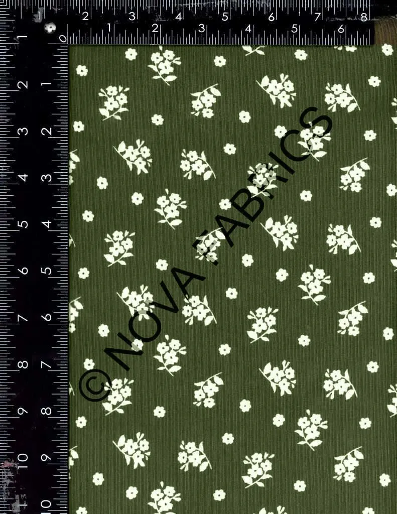 DITSY FLORAL PRINTED ON SOFT POLYESTER SPANDEX 4X2 RIB NFF210212C-026