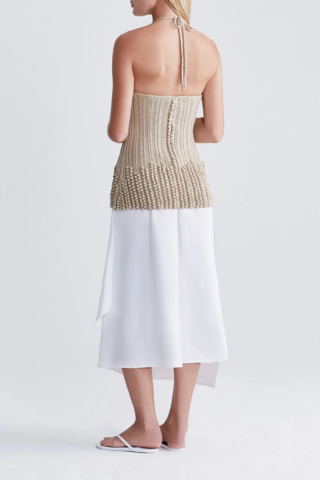 DRAPED DOUBLE LAYER WRAP SKIRT