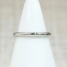 Faded Flowers Softly Worn Platinum Band