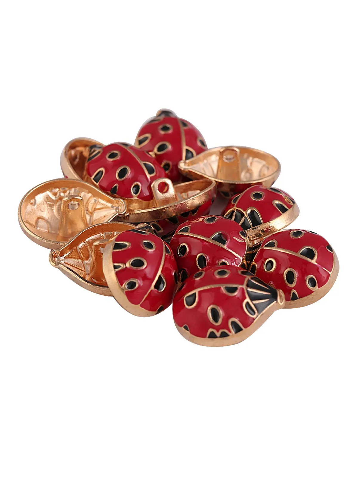 Fancy Parachute Golden Tone with Enamel Colour Metal Button