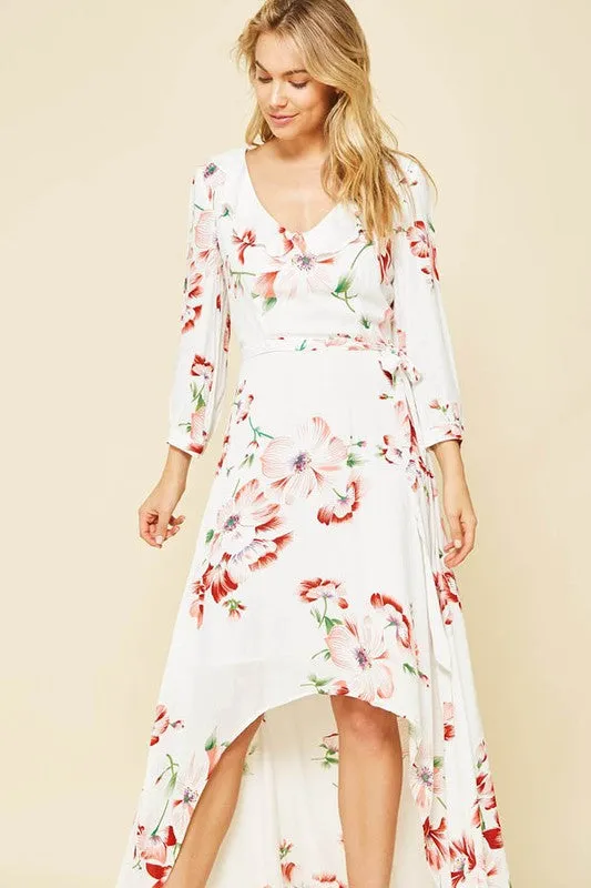 Floral High Low Dress