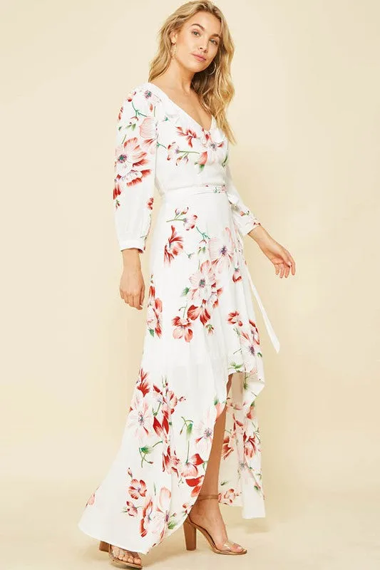 Floral High Low Dress