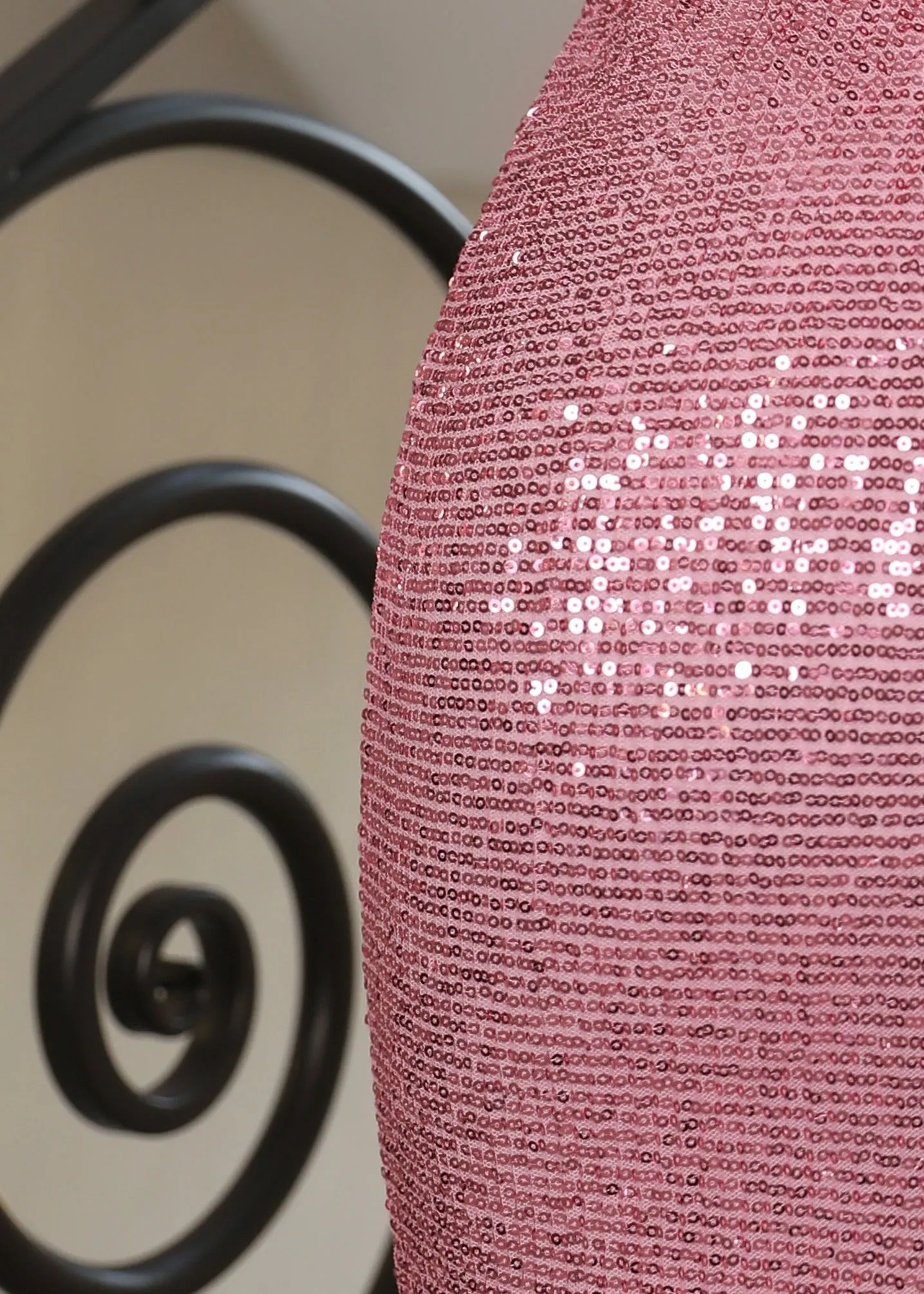 Frozen Heart Sequin Gown - Pink