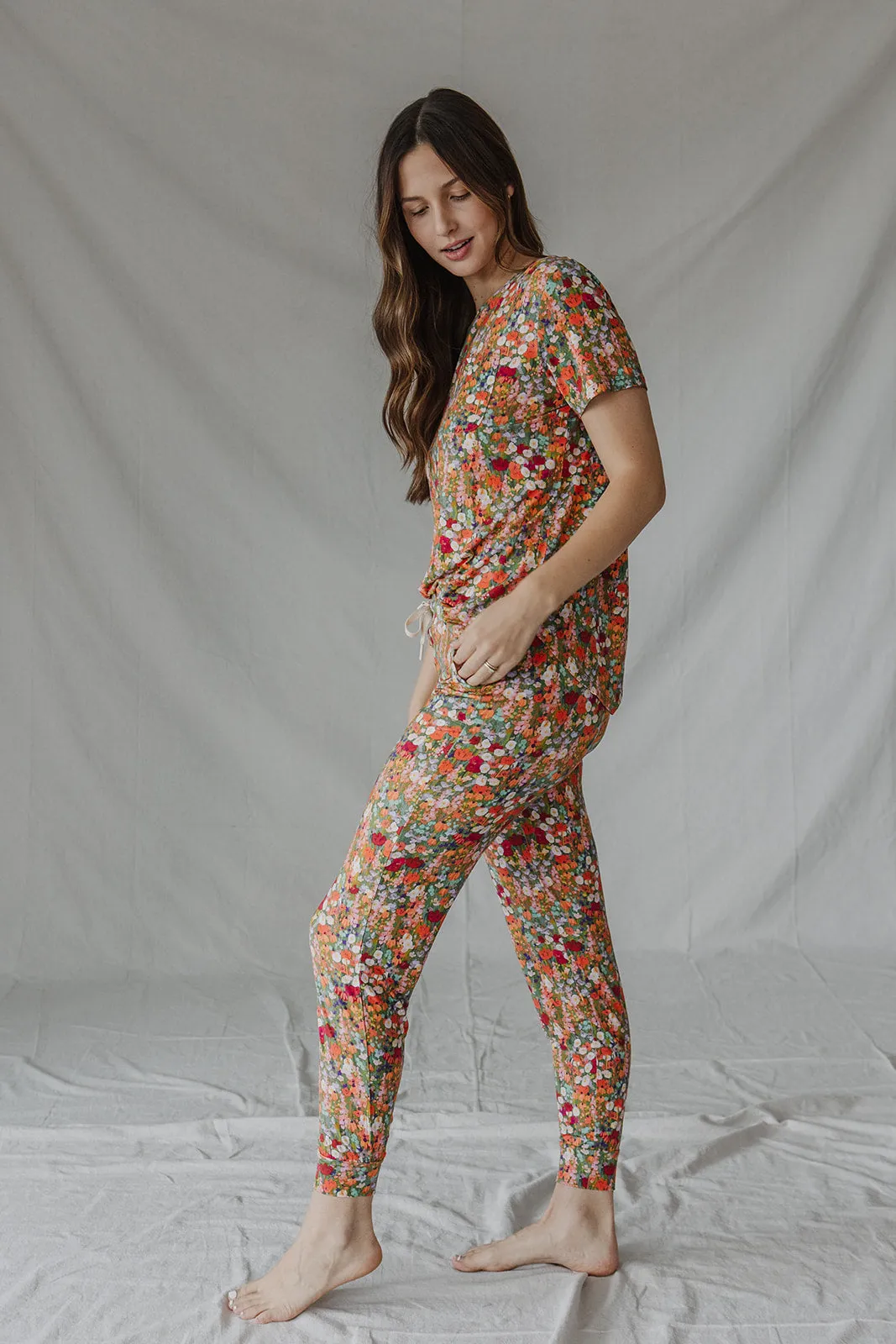 JAM PANTS SET  |Ditsy Water Color Floral