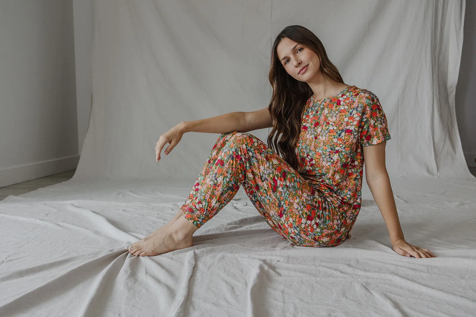 JAM PANTS SET  |Ditsy Water Color Floral