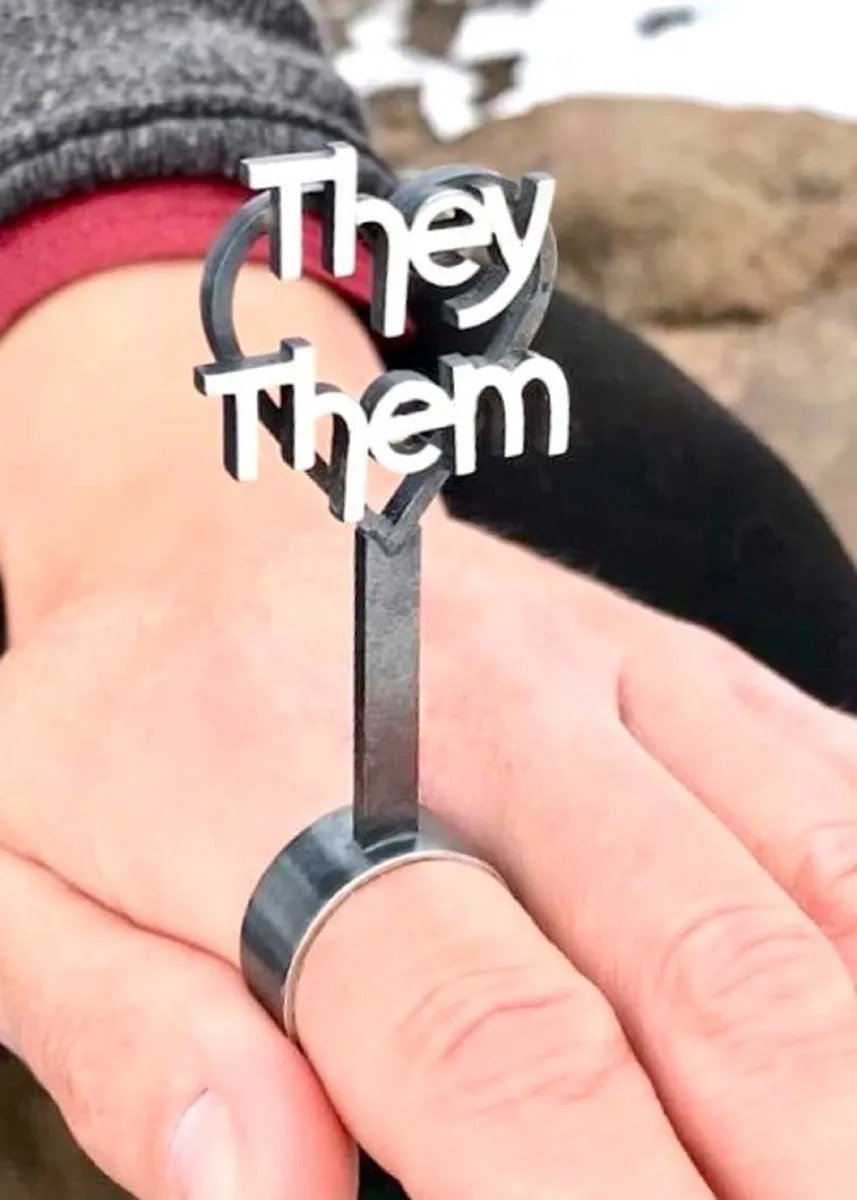 Katie Poliquin - They/Them Bubble-Wand Ring