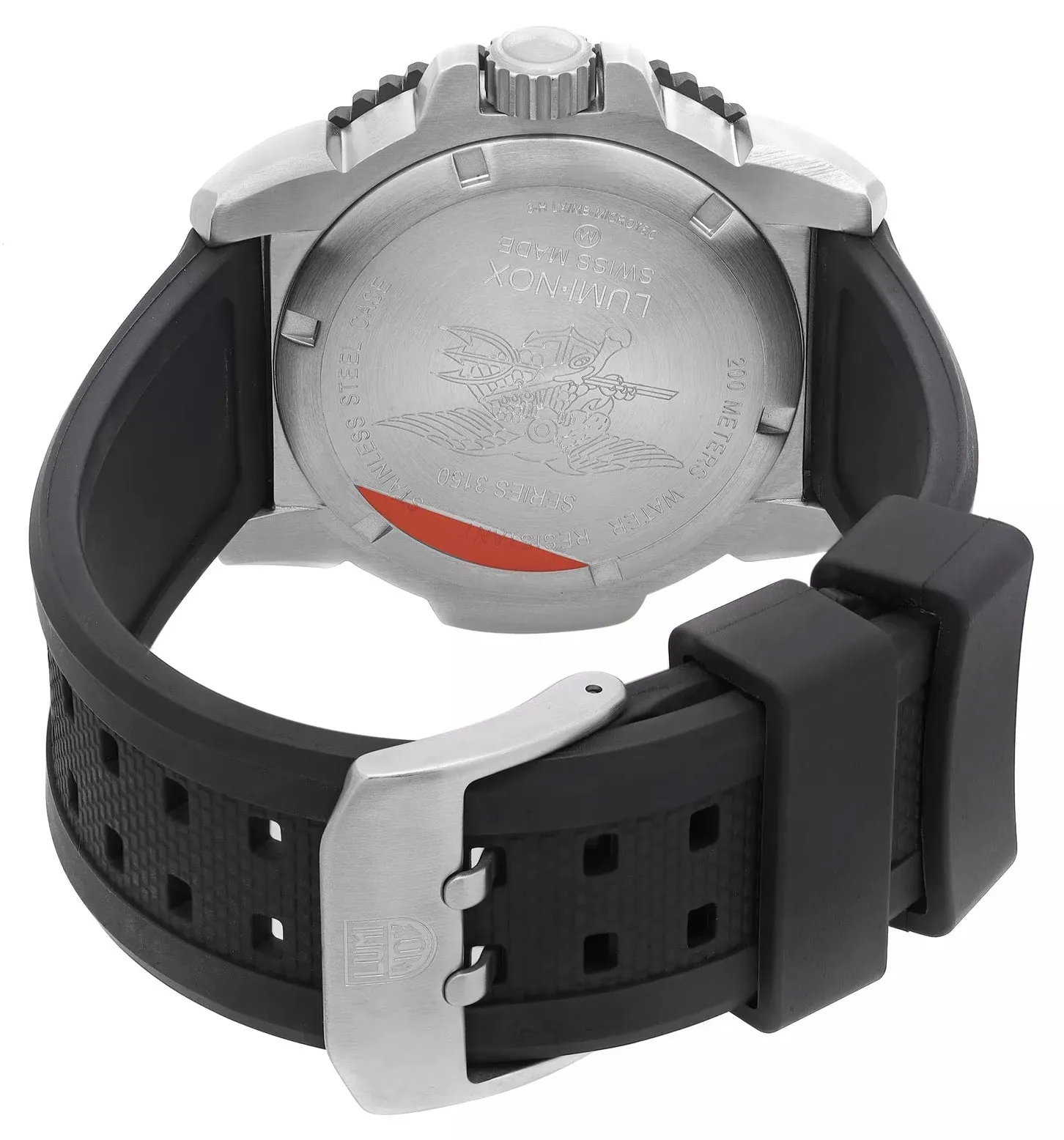 Luminox Navy SEAL Colormark Stainless Steel Black Dial Black Rubber Strap Date Divers Quartz Mens Watch XS.3151.NV.F