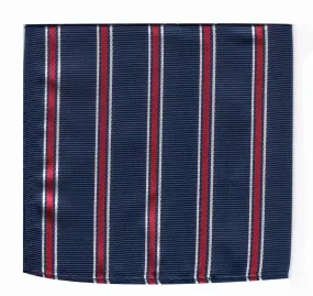 Navy Blue Stripe Pocket Square