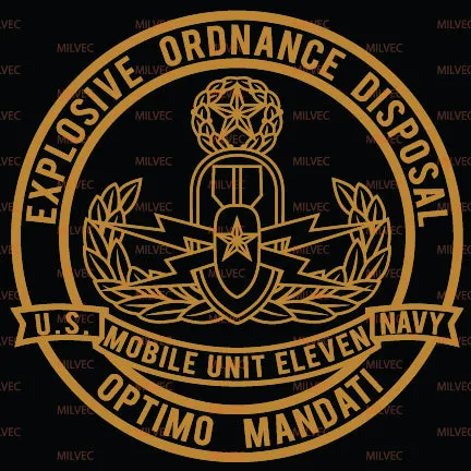 Navy EOD Mobile Unit 11 Vinyl Decals