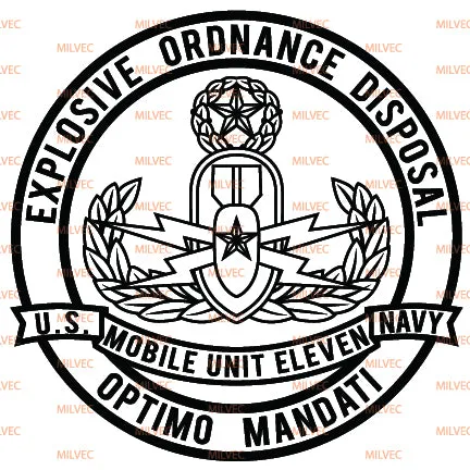 Navy EOD Mobile Unit 11 Vinyl Decals