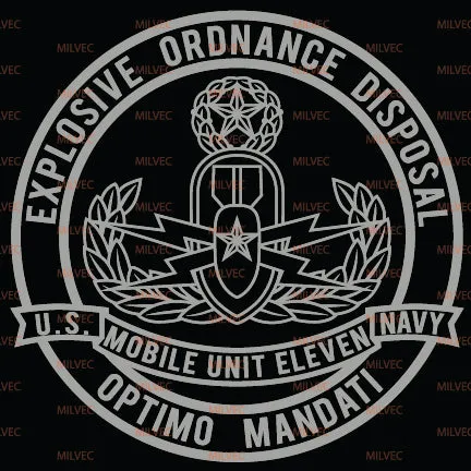 Navy EOD Mobile Unit 11 Vinyl Decals