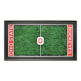 Ohio State Buckeyes Football Field Framed Collage with a Large Piece of Authentic Ohio Stadium Turf