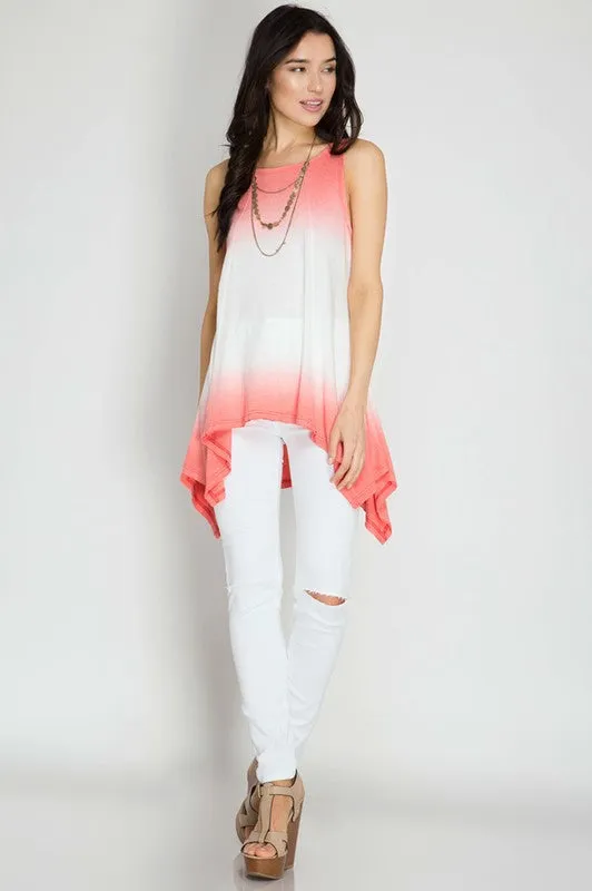 Ombre Dip Dye Tunic Top