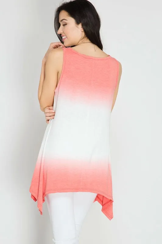 Ombre Dip Dye Tunic Top