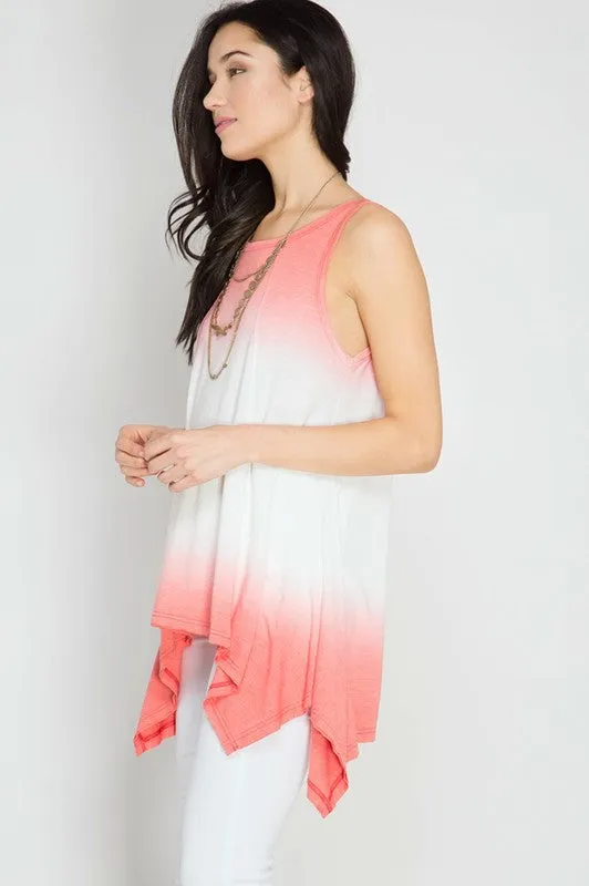 Ombre Dip Dye Tunic Top