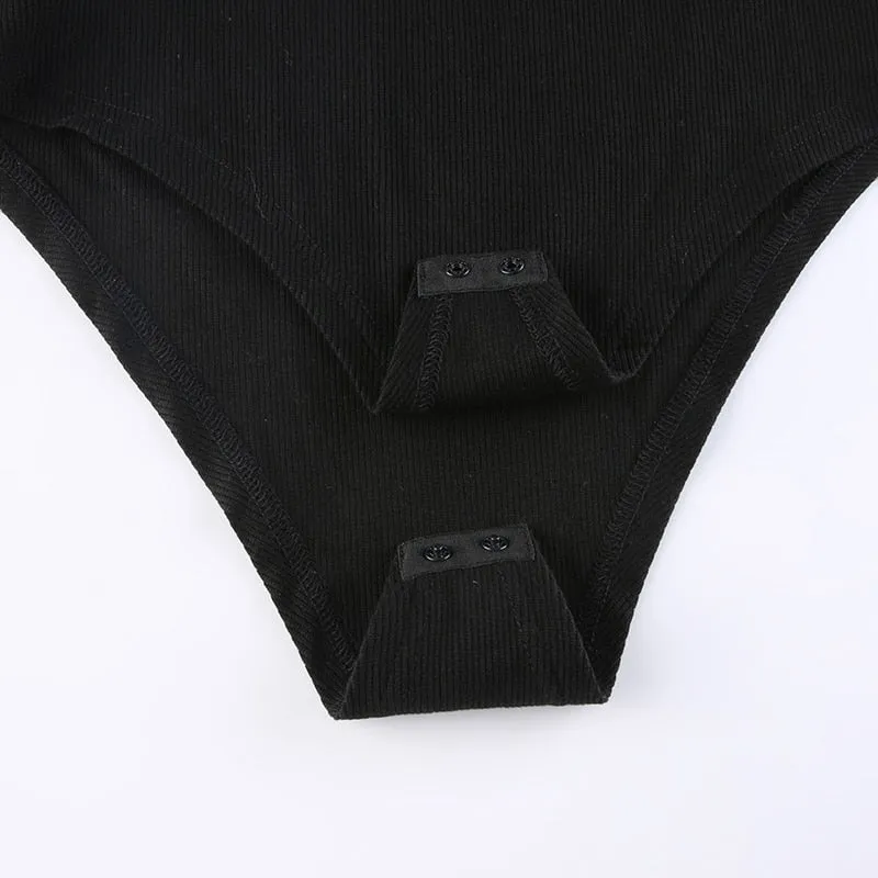 'Perception' Black Alt Gothic Mesh Transparent Bodysuit