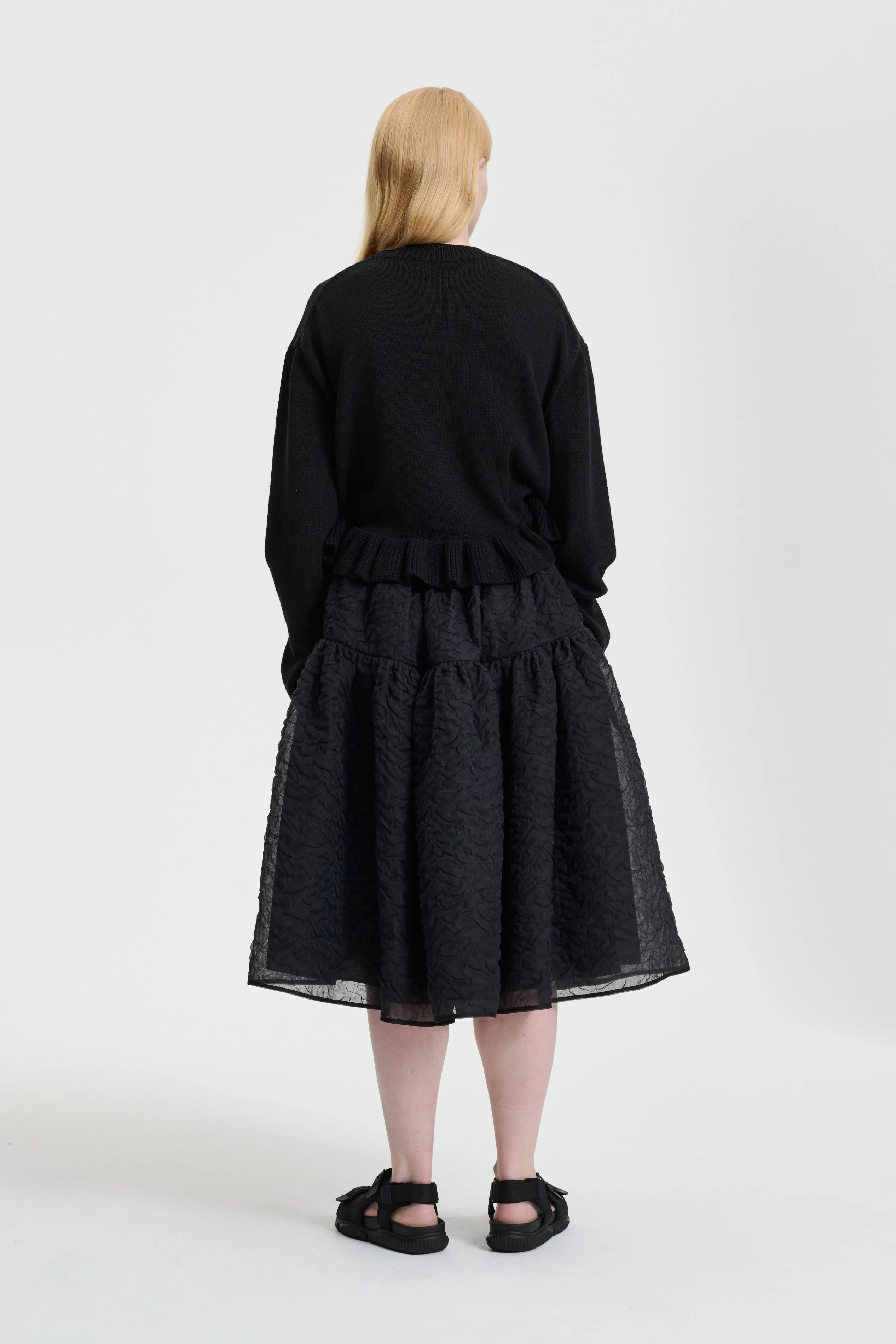 PILLE | PULLOVER COTTON SILK KNIT BLACK
