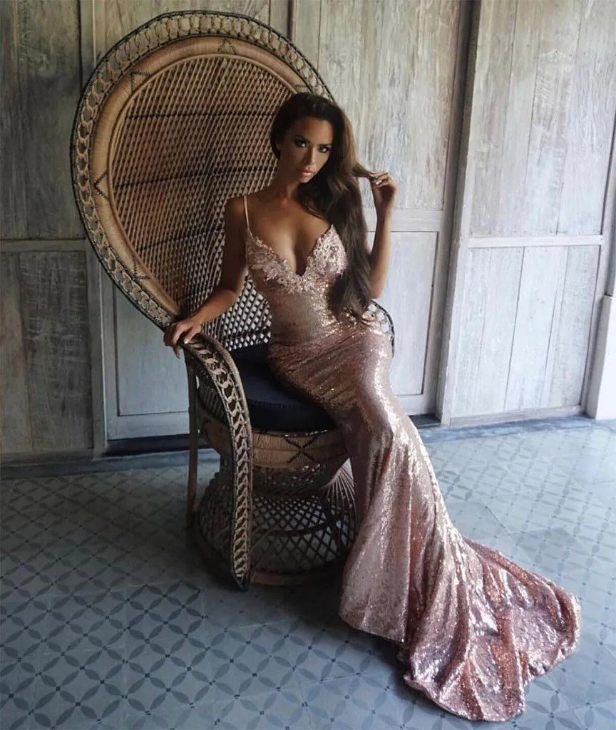 Roselle Luxe Gown - Rose Gold (XS,M,XL - Clearance Sale)