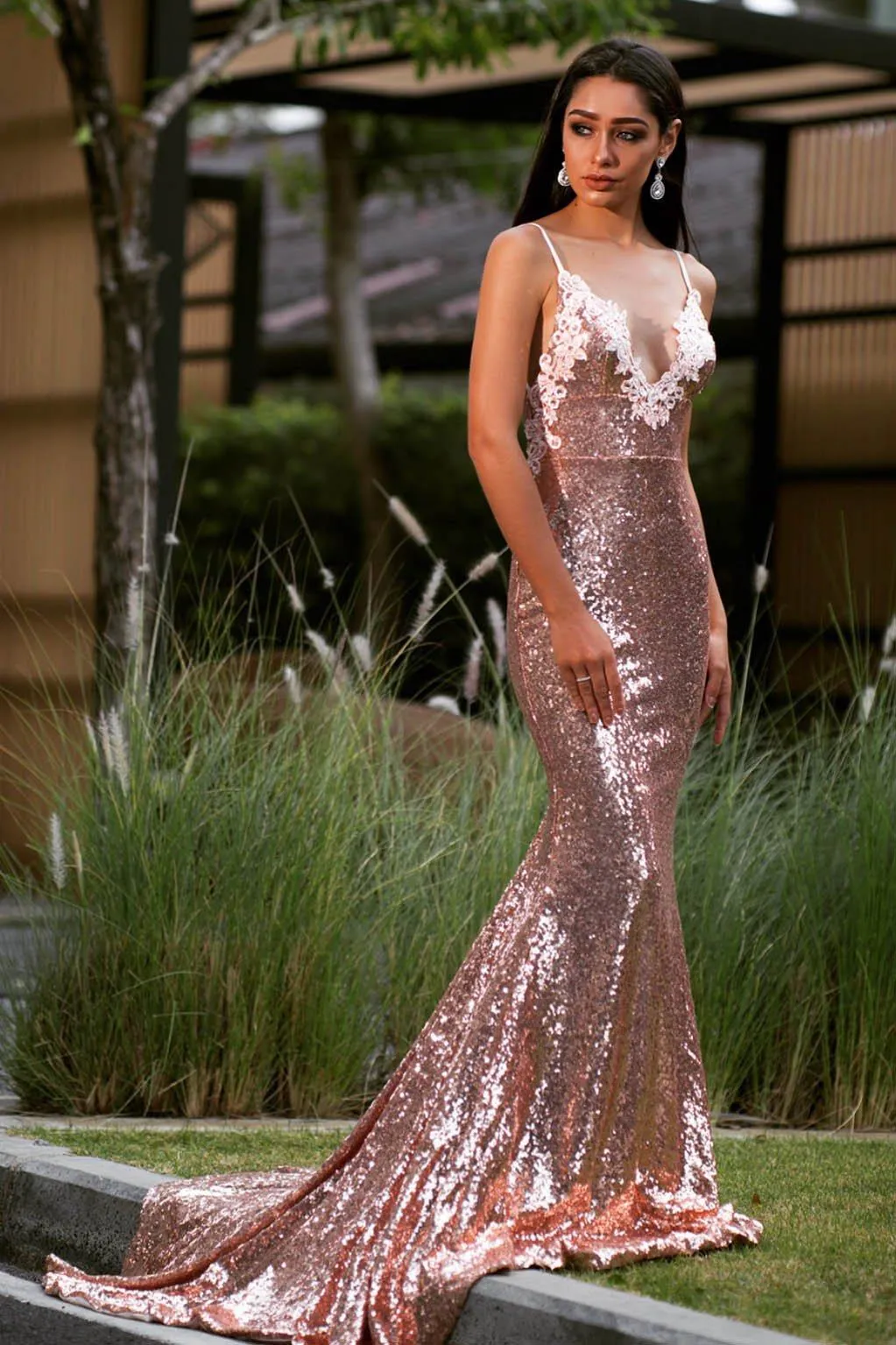 Roselle Luxe Gown - Rose Gold (XS,M,XL - Clearance Sale)