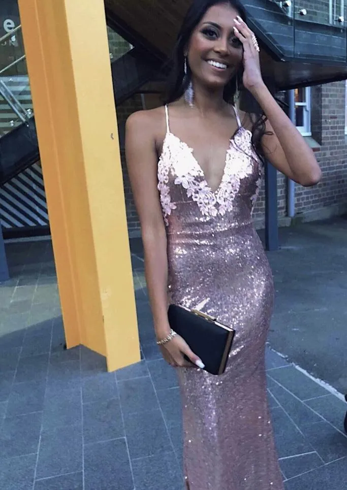 Roselle Luxe Gown - Rose Gold (XS,M,XL - Clearance Sale)