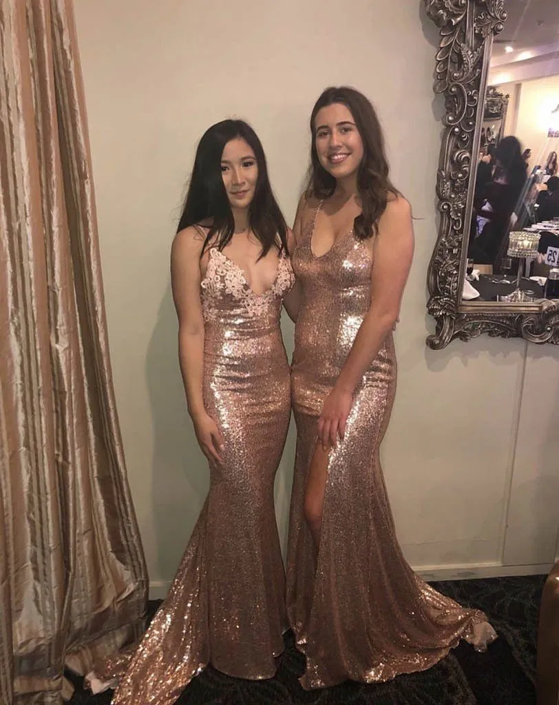 Roselle Luxe Gown - Rose Gold (XS,M,XL - Clearance Sale)