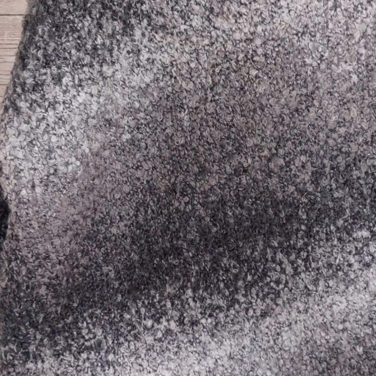 Style & Co Ombre Boucle Cowl Neck Sweater Grey XL