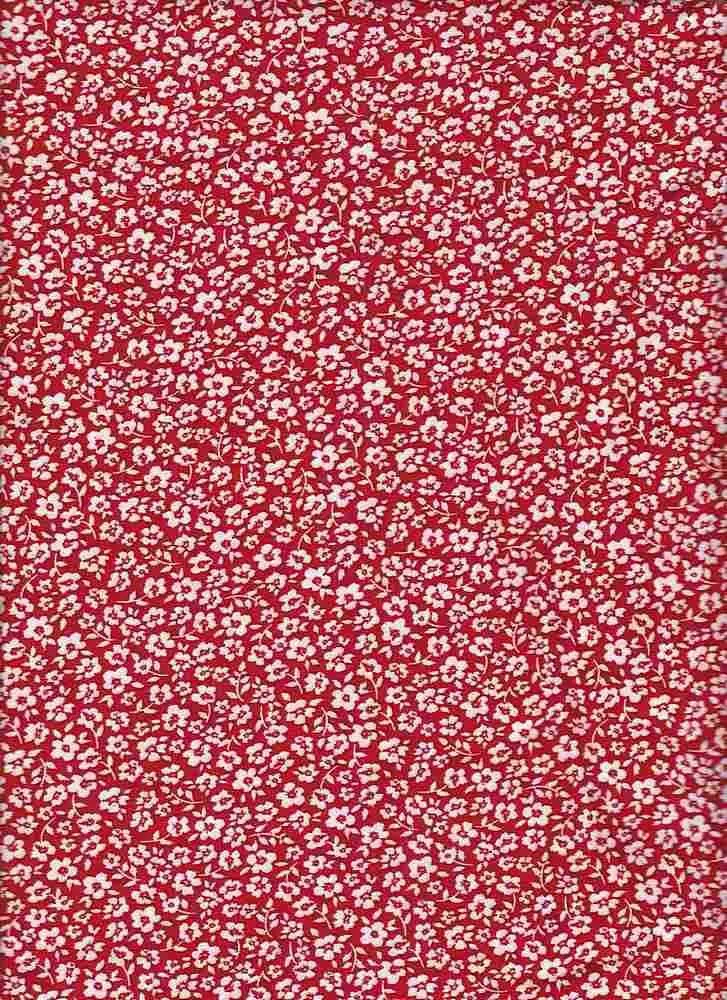 SUPER SOFT POLYESTER SPANDEX DBP / DTY BRUSHED DITSY MONOTONE FLORAL [NFF190611B-009]