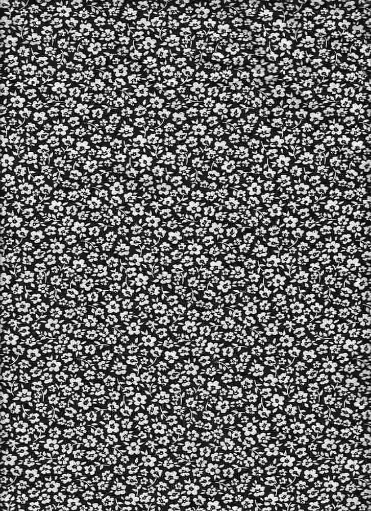 SUPER SOFT POLYESTER SPANDEX DBP / DTY BRUSHED DITSY MONOTONE FLORAL [NFF190611B-009]