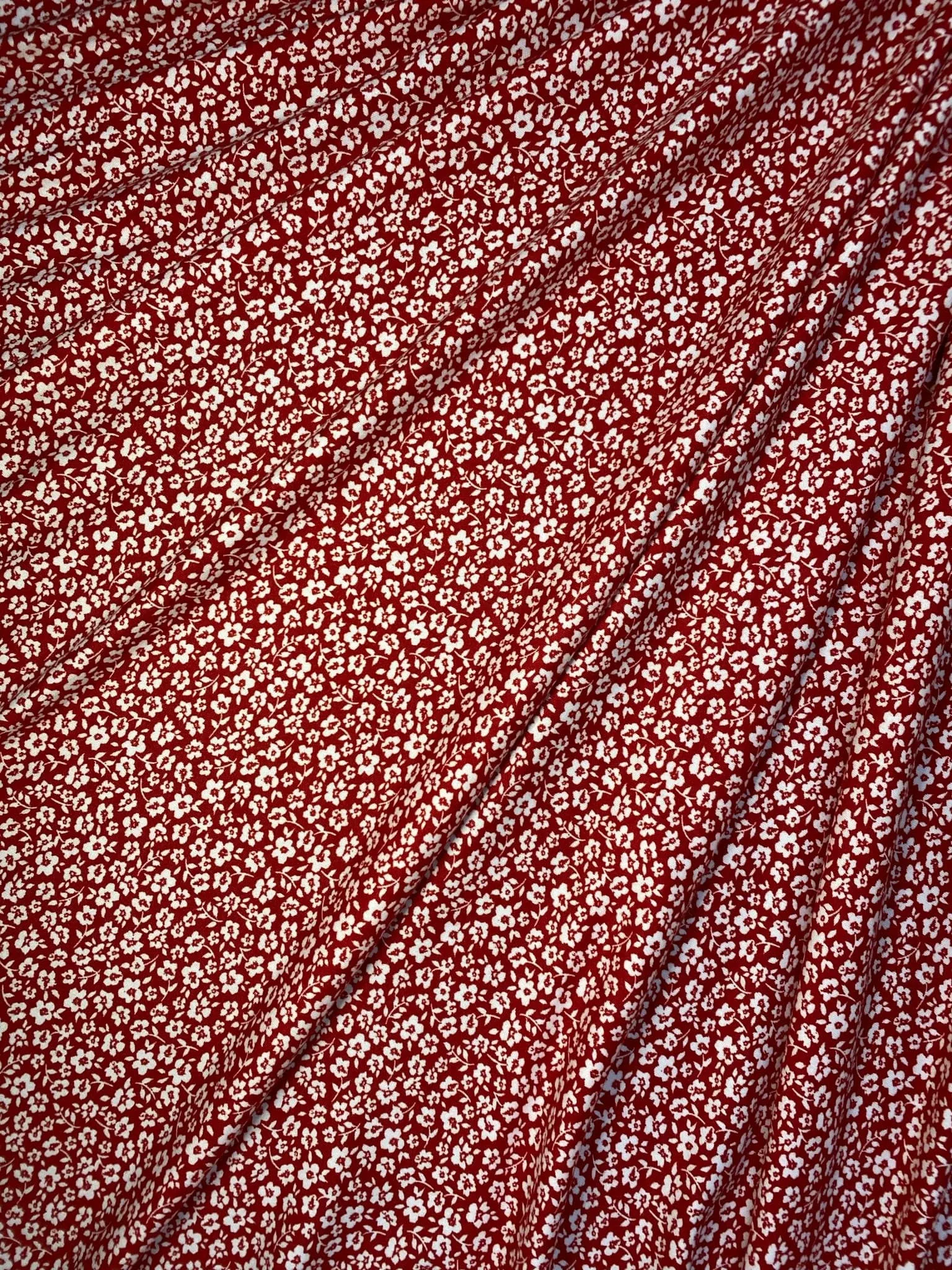 SUPER SOFT POLYESTER SPANDEX DBP / DTY BRUSHED DITSY MONOTONE FLORAL [NFF190611B-009]