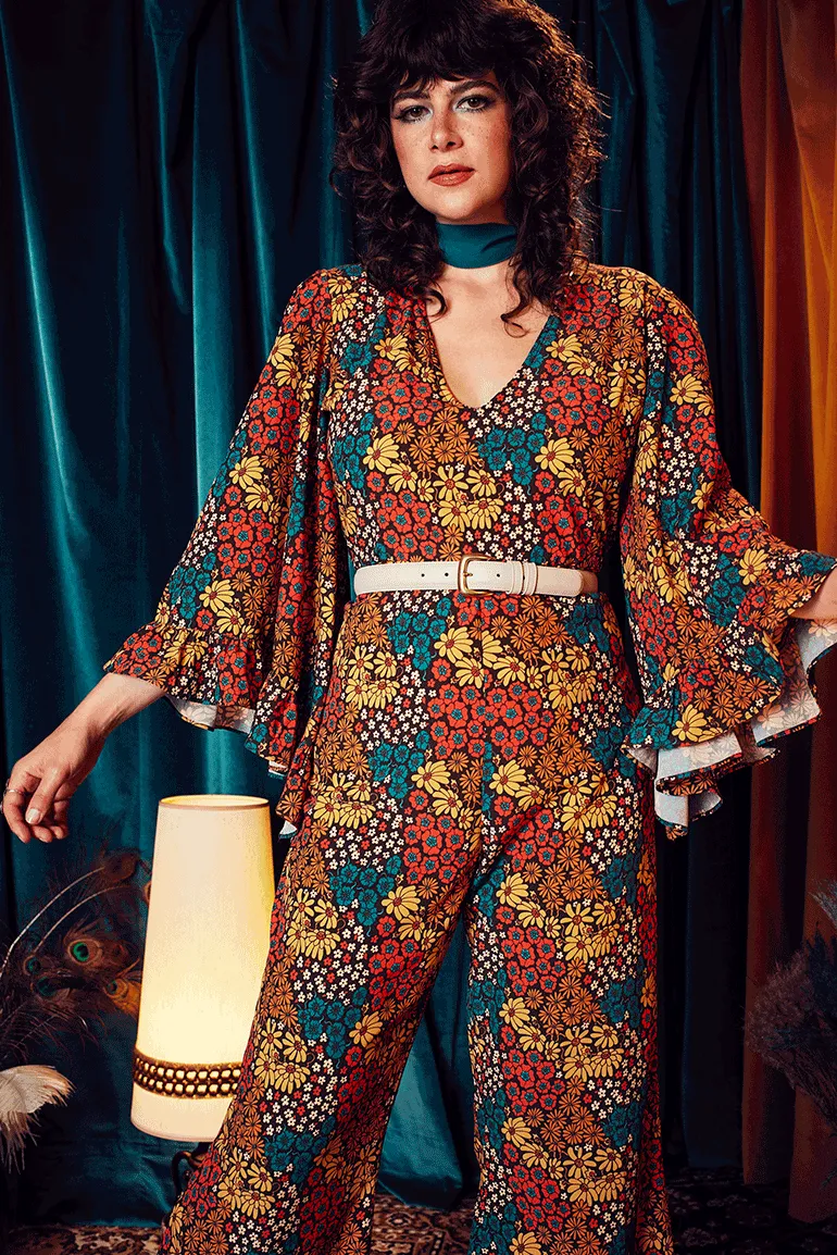 Sweet Angel Ditsy Floral Jumpsuit - SSA551 - UK10