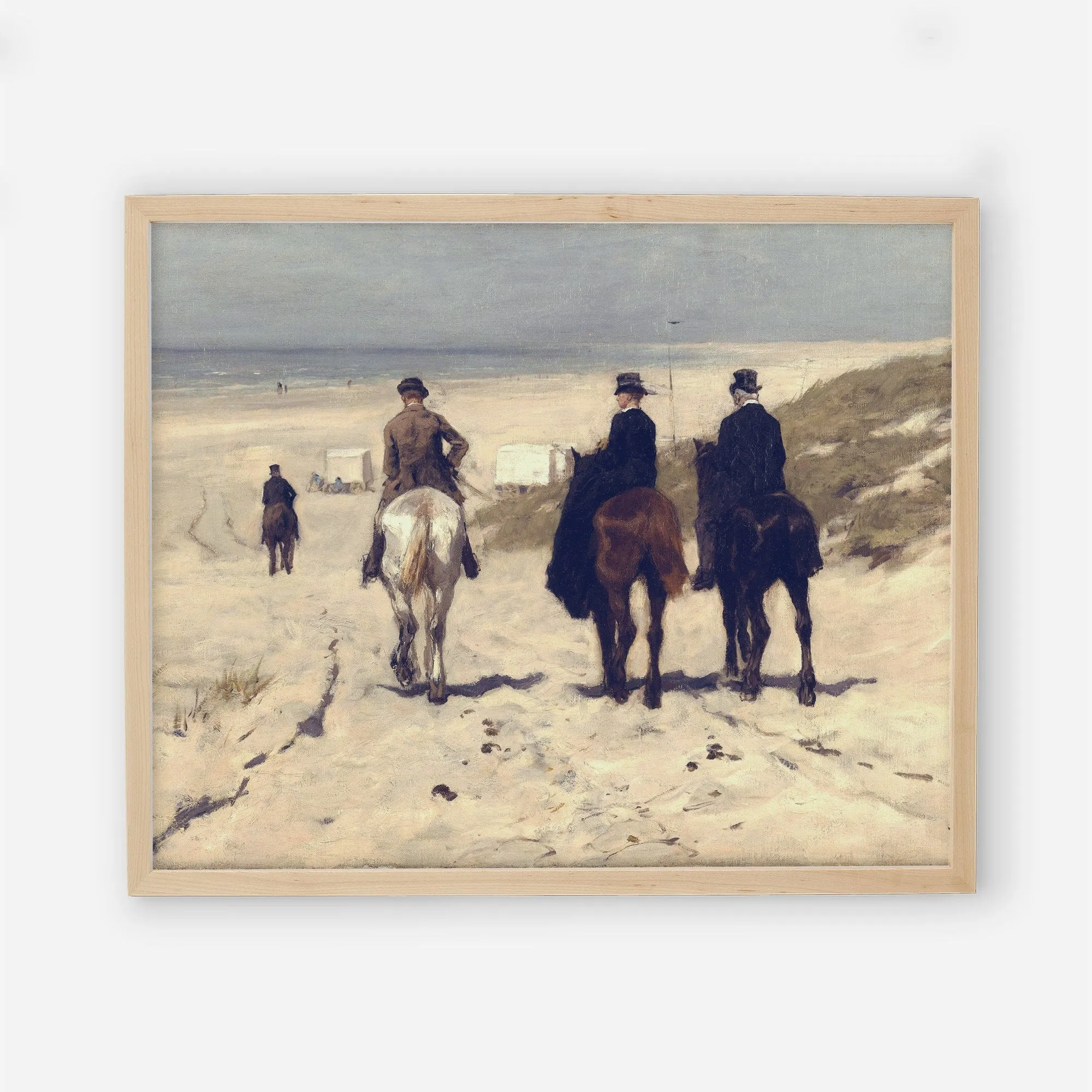 Three Horses on Beach