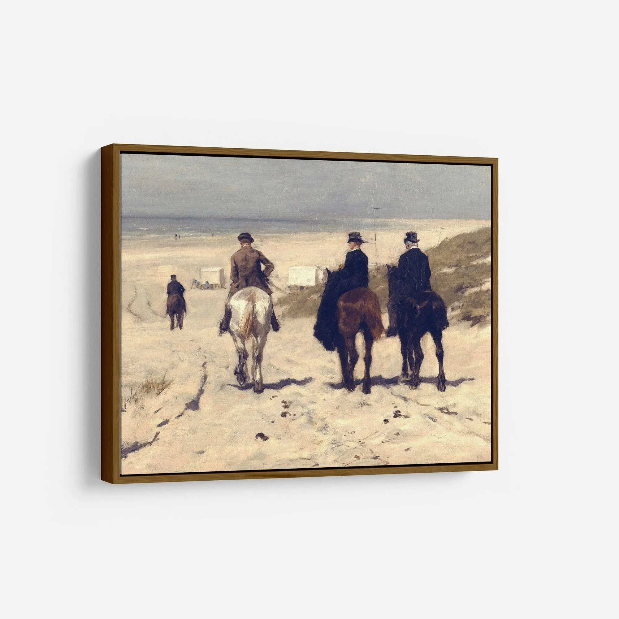 Three Horses on Beach