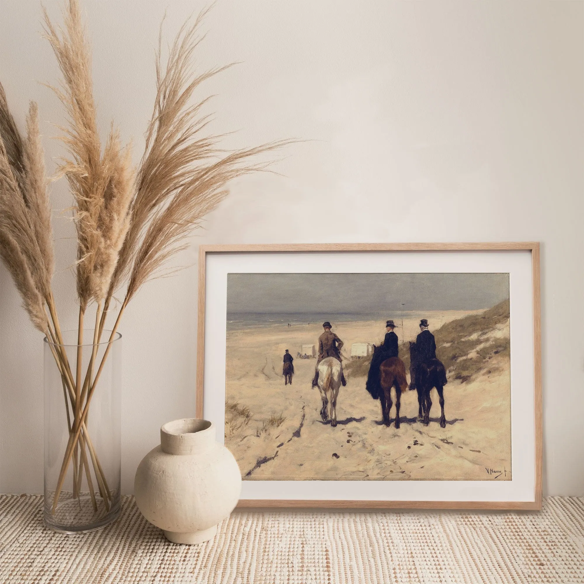 Three Horses on Beach