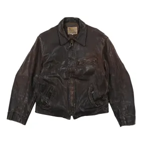 Vintage Golden Bear Leather Motorcycle Jacket